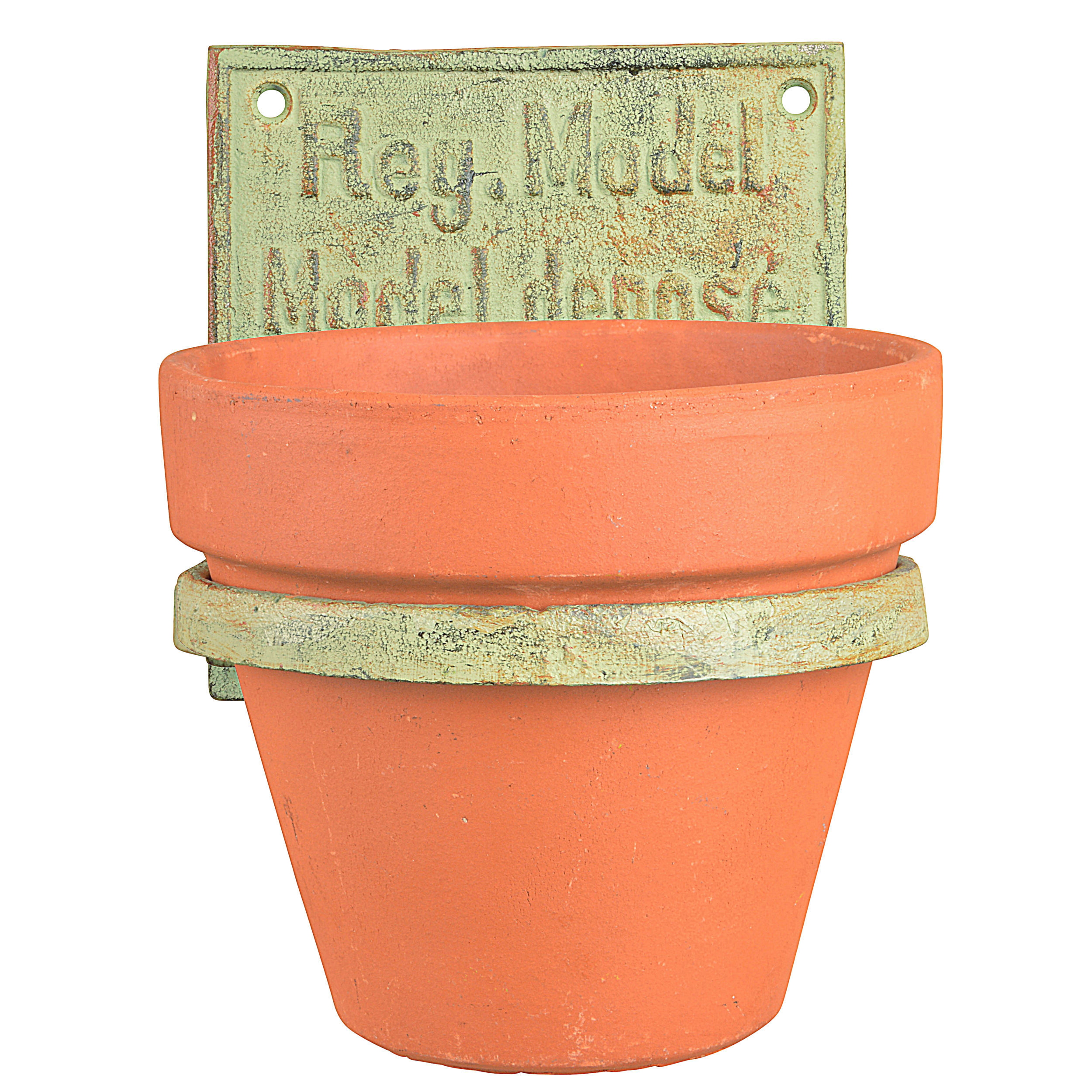 " FLOWER POT HOLDER INDUSTRIAL " CAST IRON CUP HOLDERS WALL MOUNT
