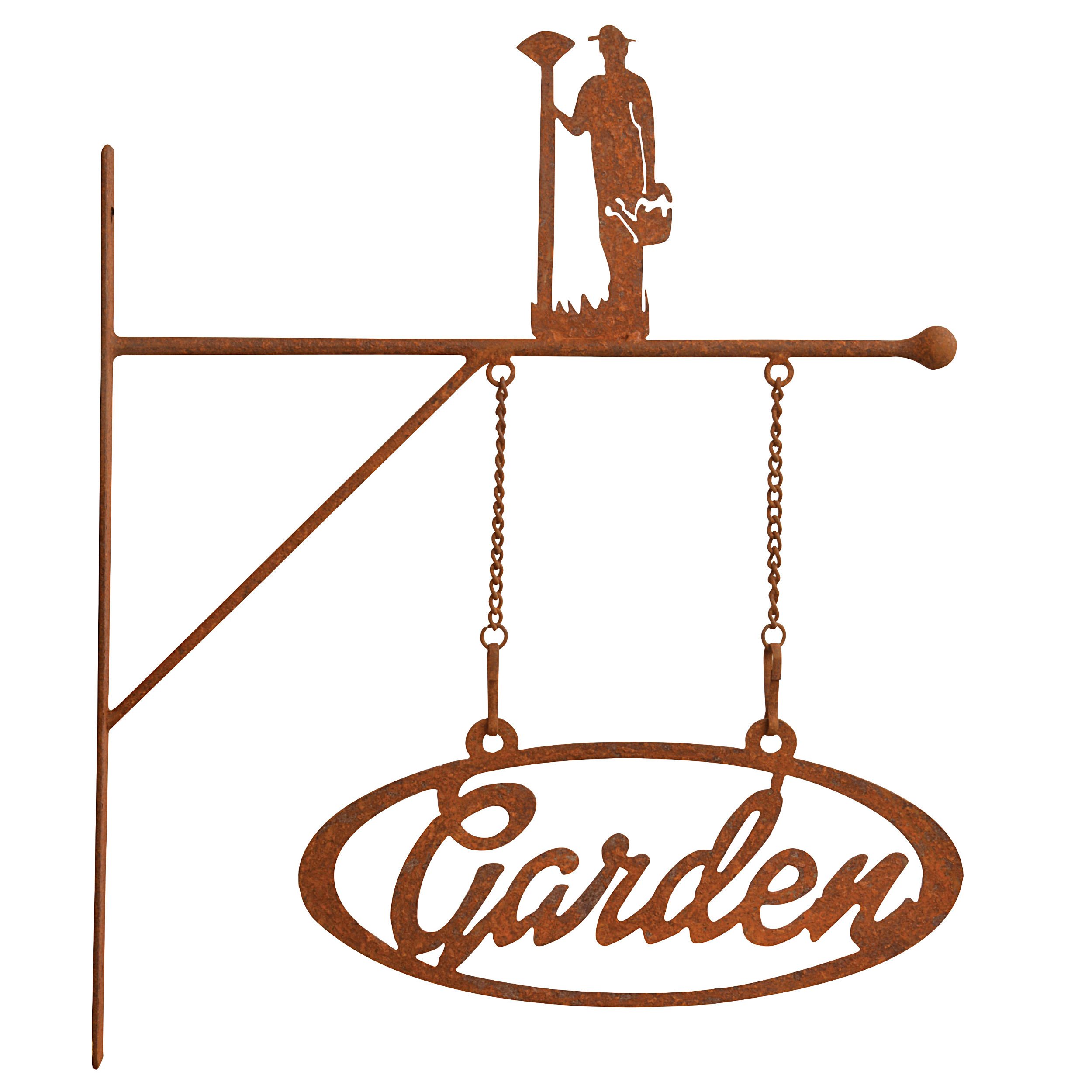 " GARTENSCHILD GARDEN " 3 MOTIVE EDELROST SCHILD AUSLEGER ROST GARTEN