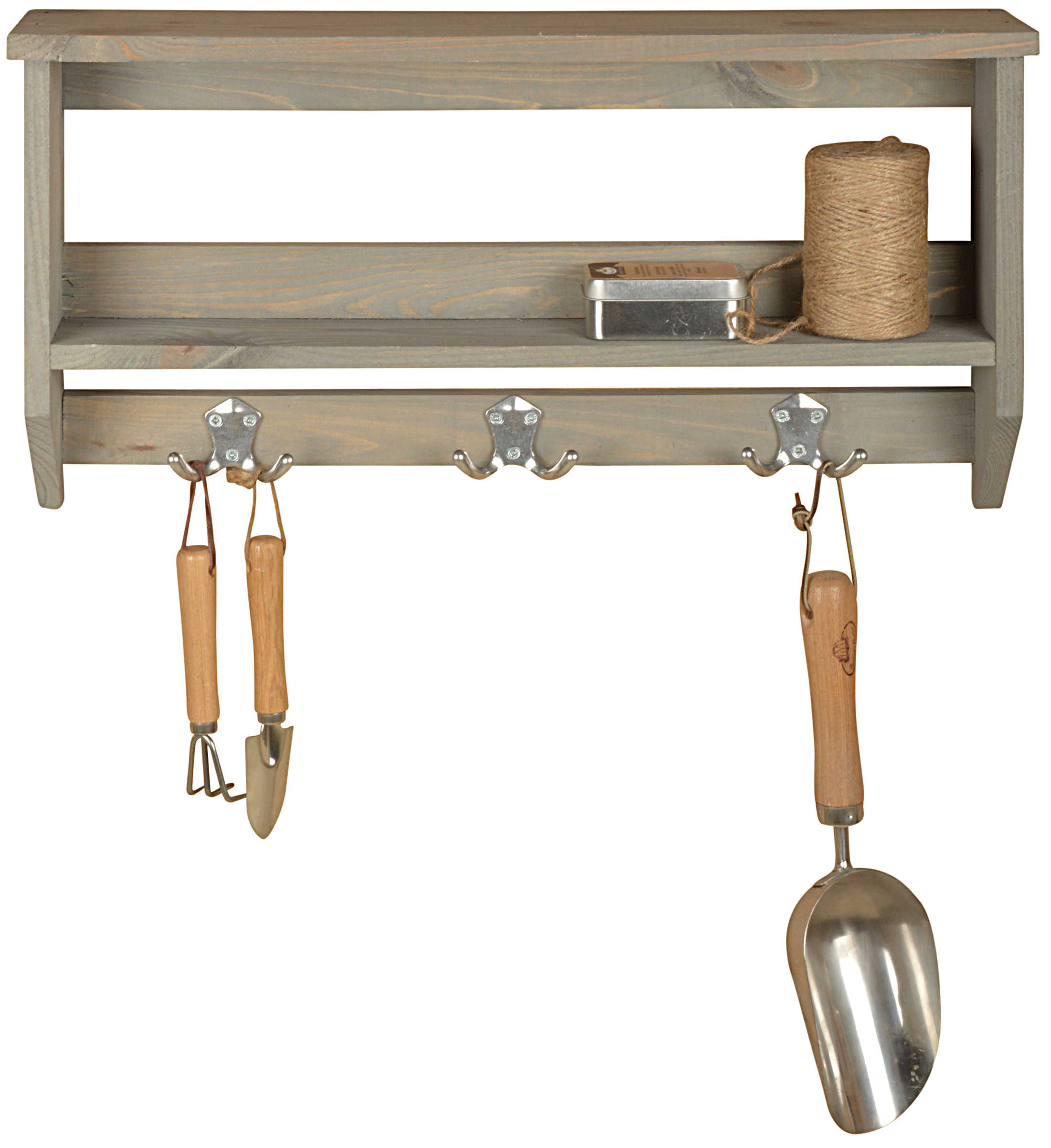 Wandregal mit 3 Doppelhaken Wandablage Garderobe Regal Ablage Haken